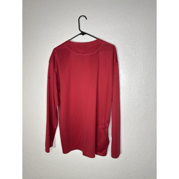 SCOTTeVEST XL Shirt Men Red Pullover TEC Performance Activewear Breathable Long - Picture 5 of 15